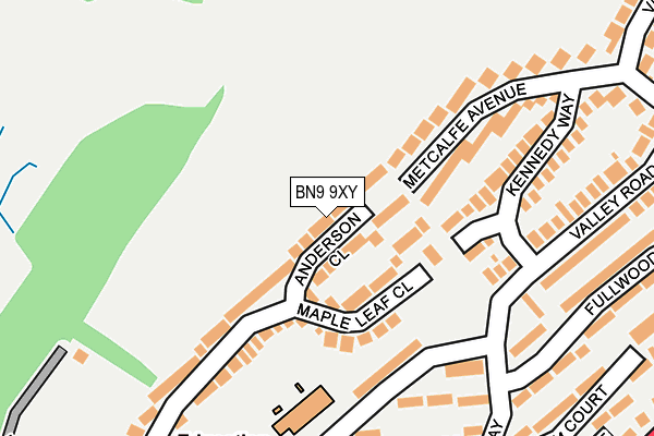 BN9 9XY map - OS OpenMap – Local (Ordnance Survey)