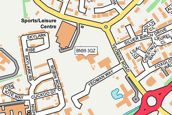 BN99 3QZ map - OS OpenMap – Local (Ordnance Survey)