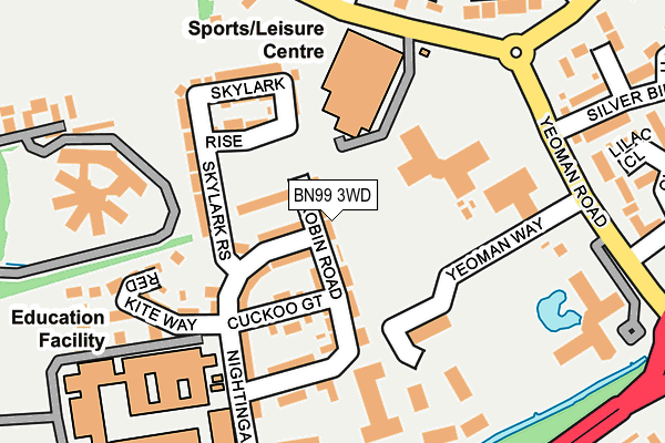 BN99 3WD map - OS OpenMap – Local (Ordnance Survey)