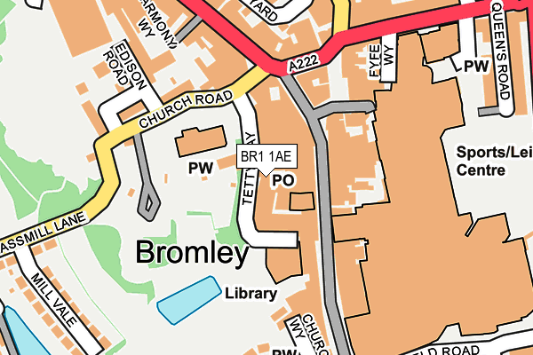 BR1 1AE map - OS OpenMap – Local (Ordnance Survey)