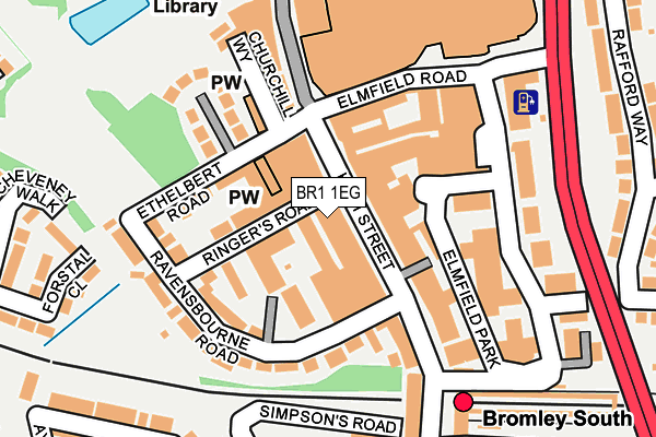 BR1 1EG map - OS OpenMap – Local (Ordnance Survey)