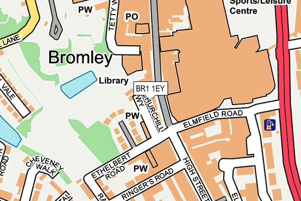 BR1 1EY map - OS OpenMap – Local (Ordnance Survey)