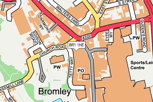 BR1 1HE map - OS OpenMap – Local (Ordnance Survey)