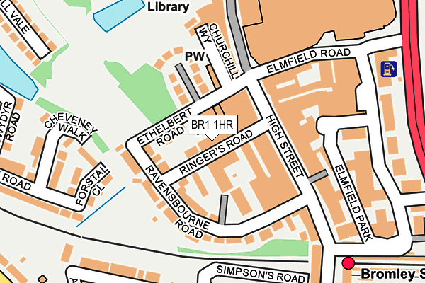 BR1 1HR map - OS OpenMap – Local (Ordnance Survey)