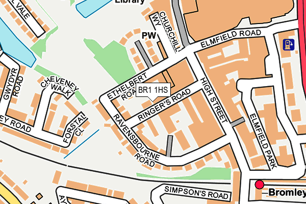 BR1 1HS map - OS OpenMap – Local (Ordnance Survey)