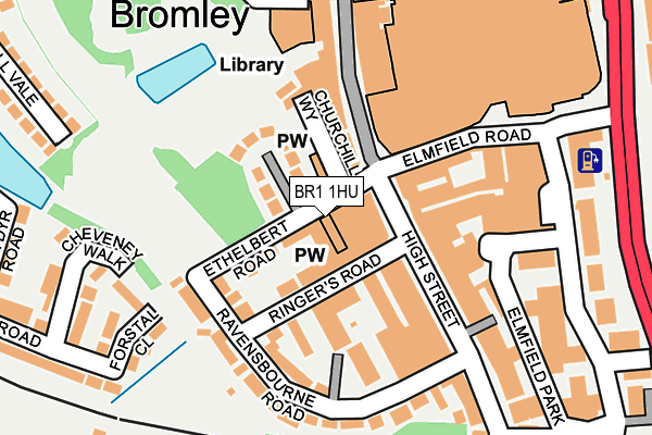 BR1 1HU map - OS OpenMap – Local (Ordnance Survey)