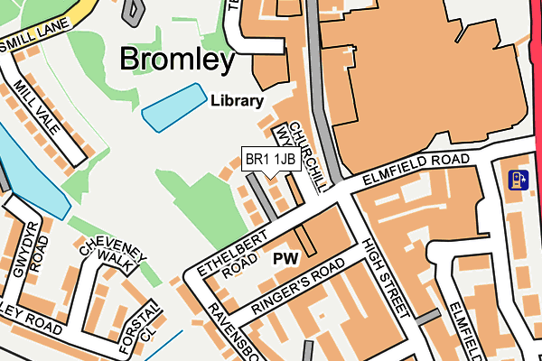 BR1 1JB map - OS OpenMap – Local (Ordnance Survey)