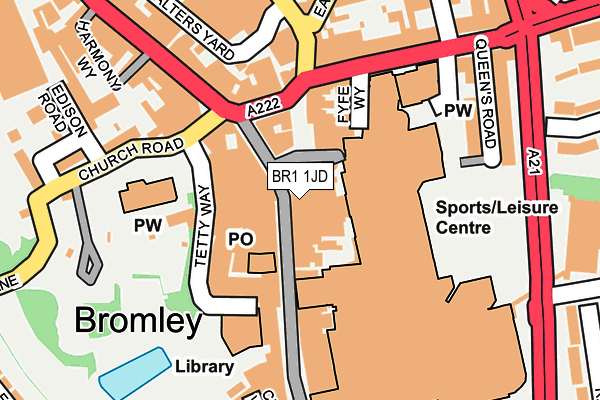 BR1 1JD map - OS OpenMap – Local (Ordnance Survey)