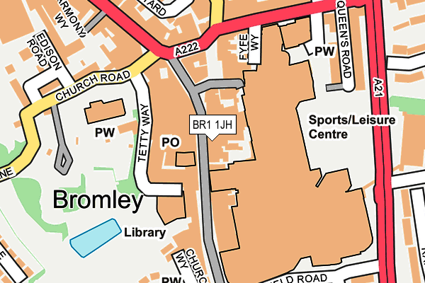 BR1 1JH map - OS OpenMap – Local (Ordnance Survey)