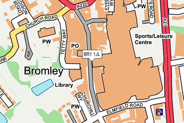 BR1 1JL map - OS OpenMap – Local (Ordnance Survey)