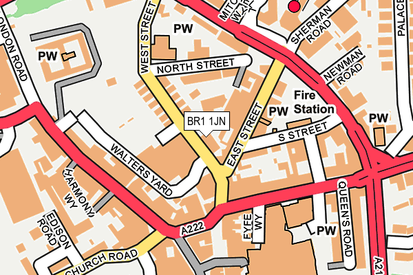 BR1 1JN map - OS OpenMap – Local (Ordnance Survey)