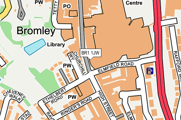 BR1 1JW map - OS OpenMap – Local (Ordnance Survey)