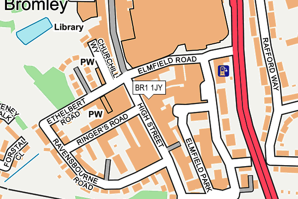 BR1 1JY map - OS OpenMap – Local (Ordnance Survey)