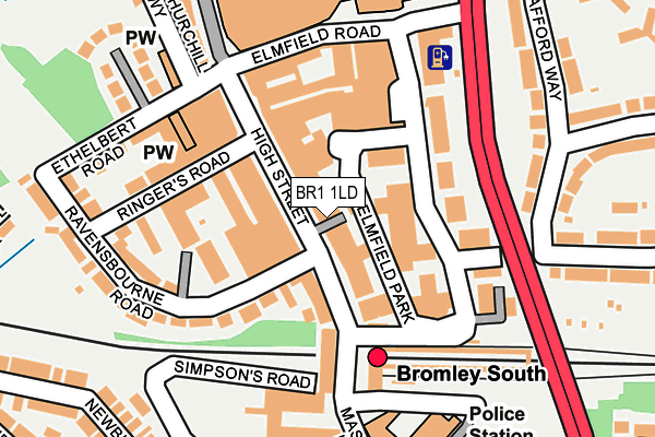 BR1 1LD map - OS OpenMap – Local (Ordnance Survey)