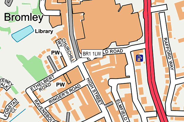 BR1 1LW map - OS OpenMap – Local (Ordnance Survey)