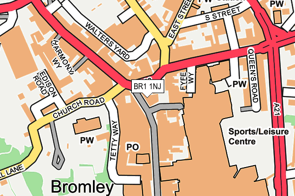 BR1 1NJ map - OS OpenMap – Local (Ordnance Survey)