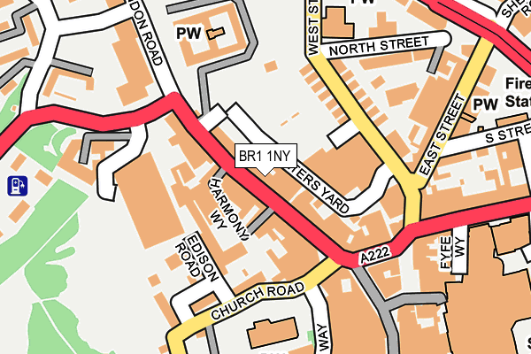 BR1 1NY map - OS OpenMap – Local (Ordnance Survey)