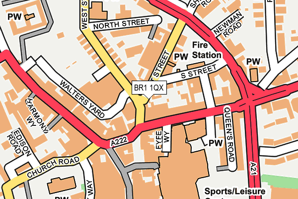 BR1 1QX map - OS OpenMap – Local (Ordnance Survey)