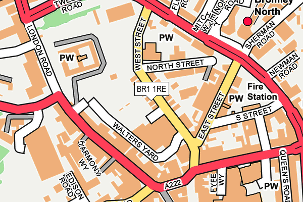 BR1 1RE map - OS OpenMap – Local (Ordnance Survey)