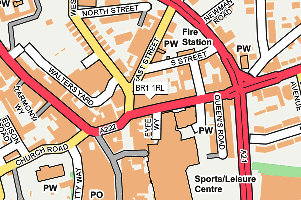 Map of POND NETSITE LIMITED at local scale