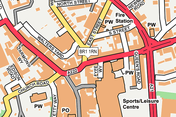 BR1 1RN map - OS OpenMap – Local (Ordnance Survey)