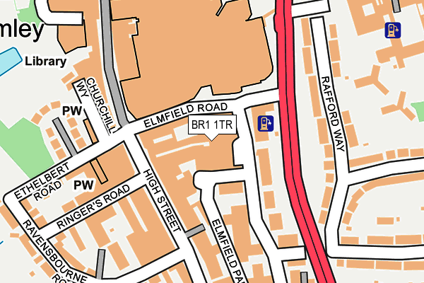 BR1 1TR map - OS OpenMap – Local (Ordnance Survey)