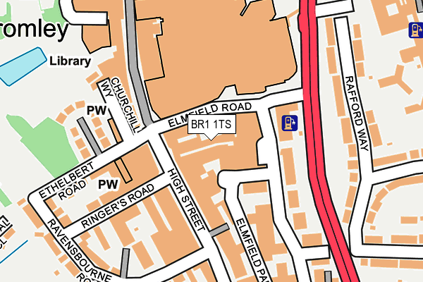 BR1 1TS map - OS OpenMap – Local (Ordnance Survey)