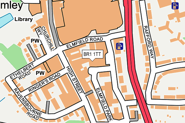 BR1 1TT map - OS OpenMap – Local (Ordnance Survey)