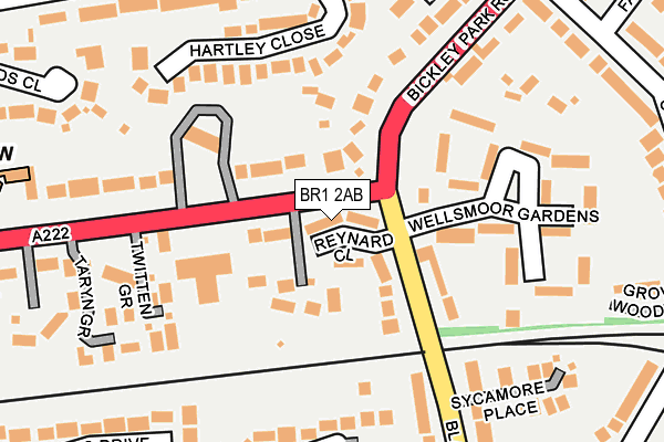 BR1 2AB map - OS OpenMap – Local (Ordnance Survey)