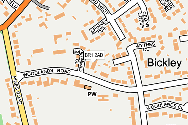 BR1 2AD map - OS OpenMap – Local (Ordnance Survey)