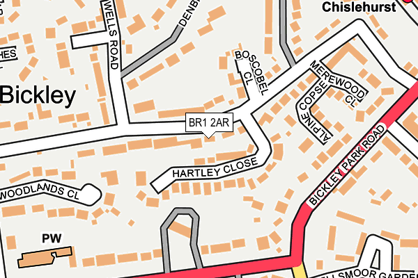 BR1 2AR map - OS OpenMap – Local (Ordnance Survey)