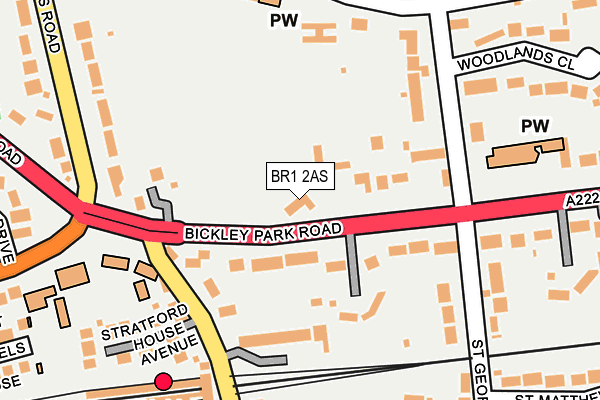 BR1 2AS map - OS OpenMap – Local (Ordnance Survey)