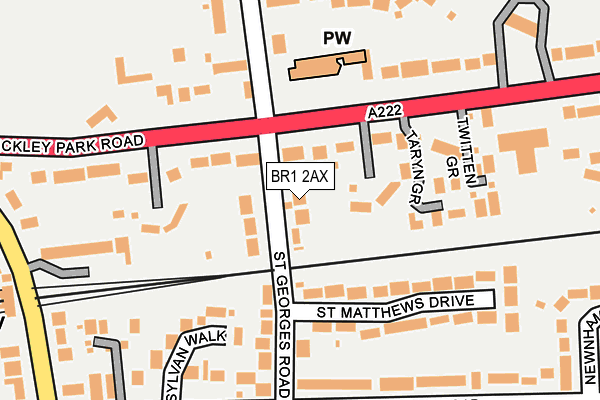 BR1 2AX map - OS OpenMap – Local (Ordnance Survey)