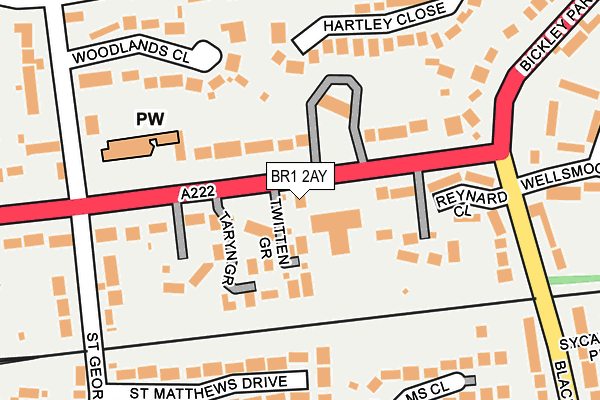 BR1 2AY map - OS OpenMap – Local (Ordnance Survey)