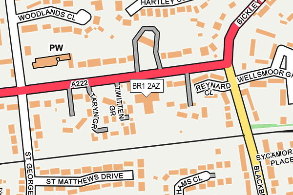 BR1 2AZ map - OS OpenMap – Local (Ordnance Survey)