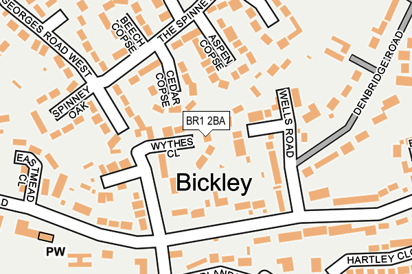 BR1 2BA map - OS OpenMap – Local (Ordnance Survey)