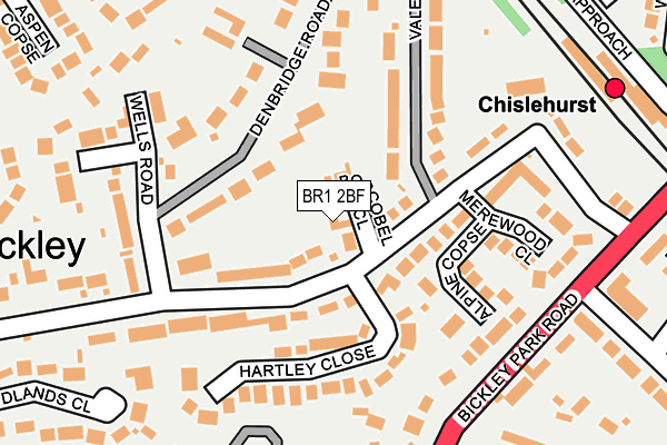 BR1 2BF map - OS OpenMap – Local (Ordnance Survey)