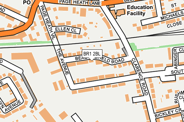 BR1 2BL map - OS OpenMap – Local (Ordnance Survey)