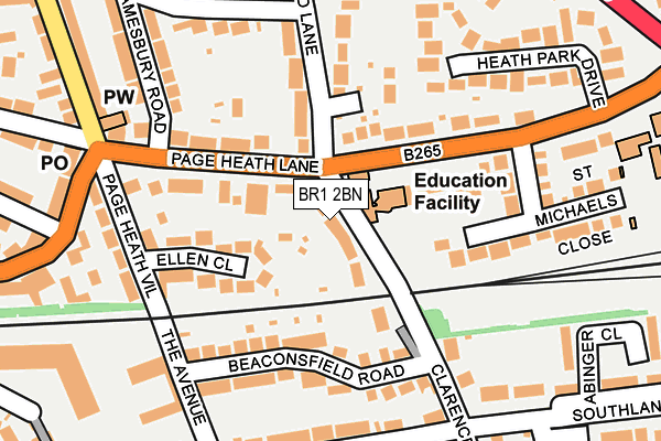 BR1 2BN map - OS OpenMap – Local (Ordnance Survey)