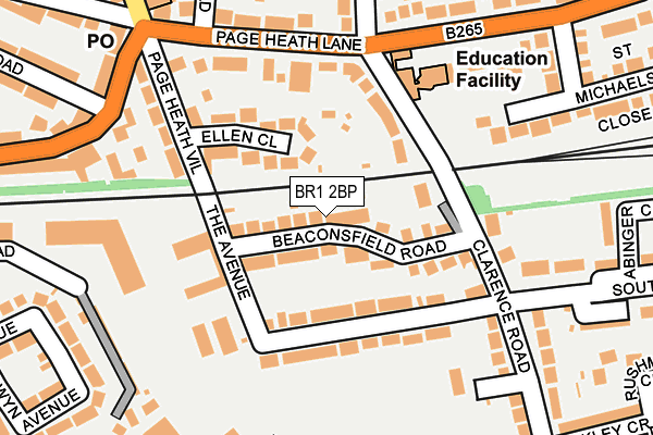 BR1 2BP map - OS OpenMap – Local (Ordnance Survey)