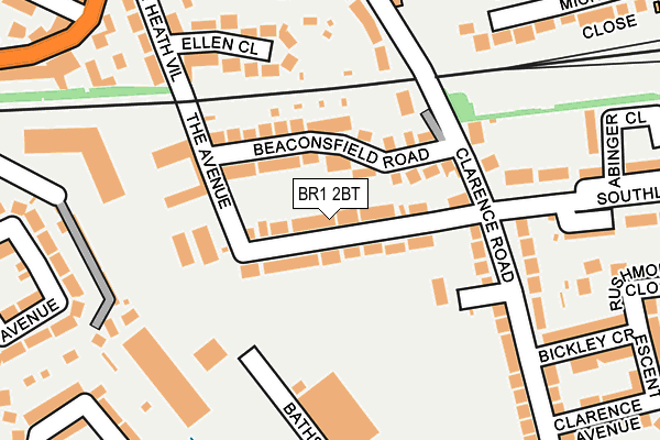 BR1 2BT map - OS OpenMap – Local (Ordnance Survey)