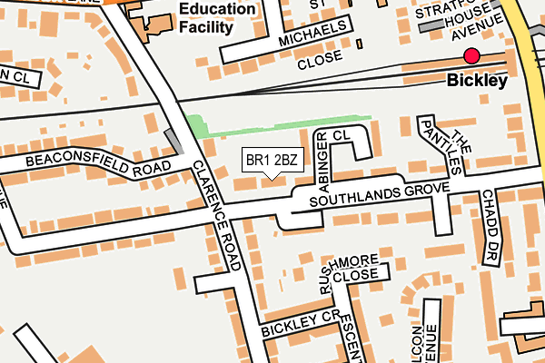 BR1 2BZ map - OS OpenMap – Local (Ordnance Survey)