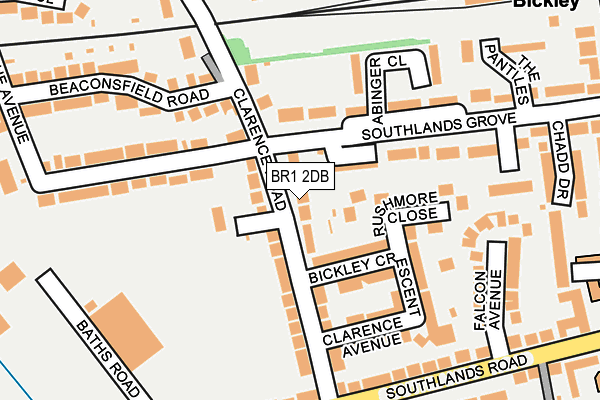 BR1 2DB map - OS OpenMap – Local (Ordnance Survey)