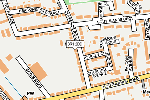 BR1 2DD map - OS OpenMap – Local (Ordnance Survey)