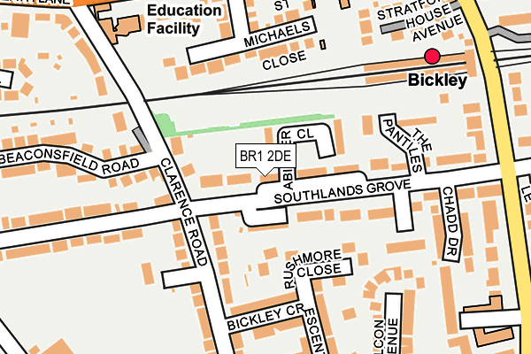 BR1 2DE map - OS OpenMap – Local (Ordnance Survey)