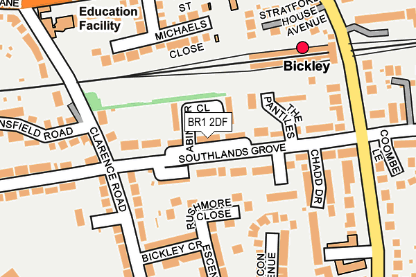BR1 2DF map - OS OpenMap – Local (Ordnance Survey)