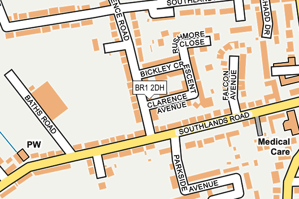 BR1 2DH map - OS OpenMap – Local (Ordnance Survey)