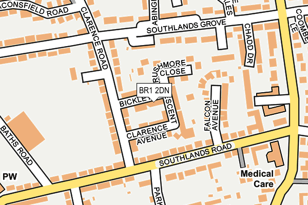 BR1 2DN map - OS OpenMap – Local (Ordnance Survey)