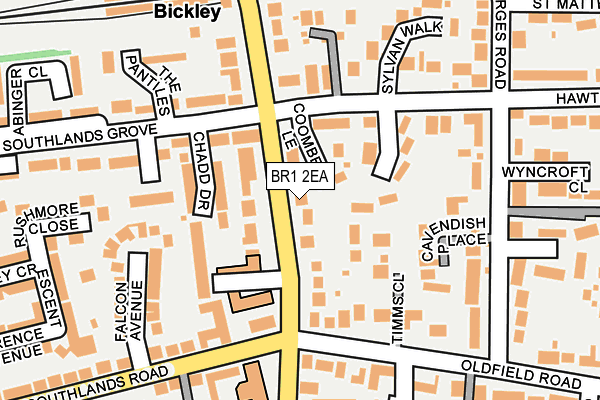 BR1 2EA map - OS OpenMap – Local (Ordnance Survey)