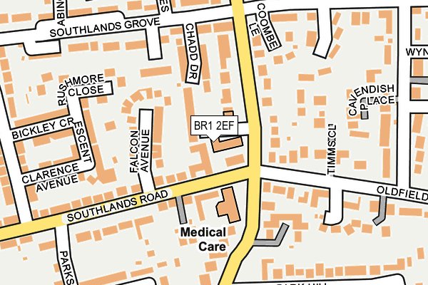 BR1 2EF map - OS OpenMap – Local (Ordnance Survey)